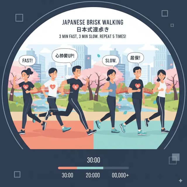 Boost Health Efficiently with Japanese Brisk Walking
